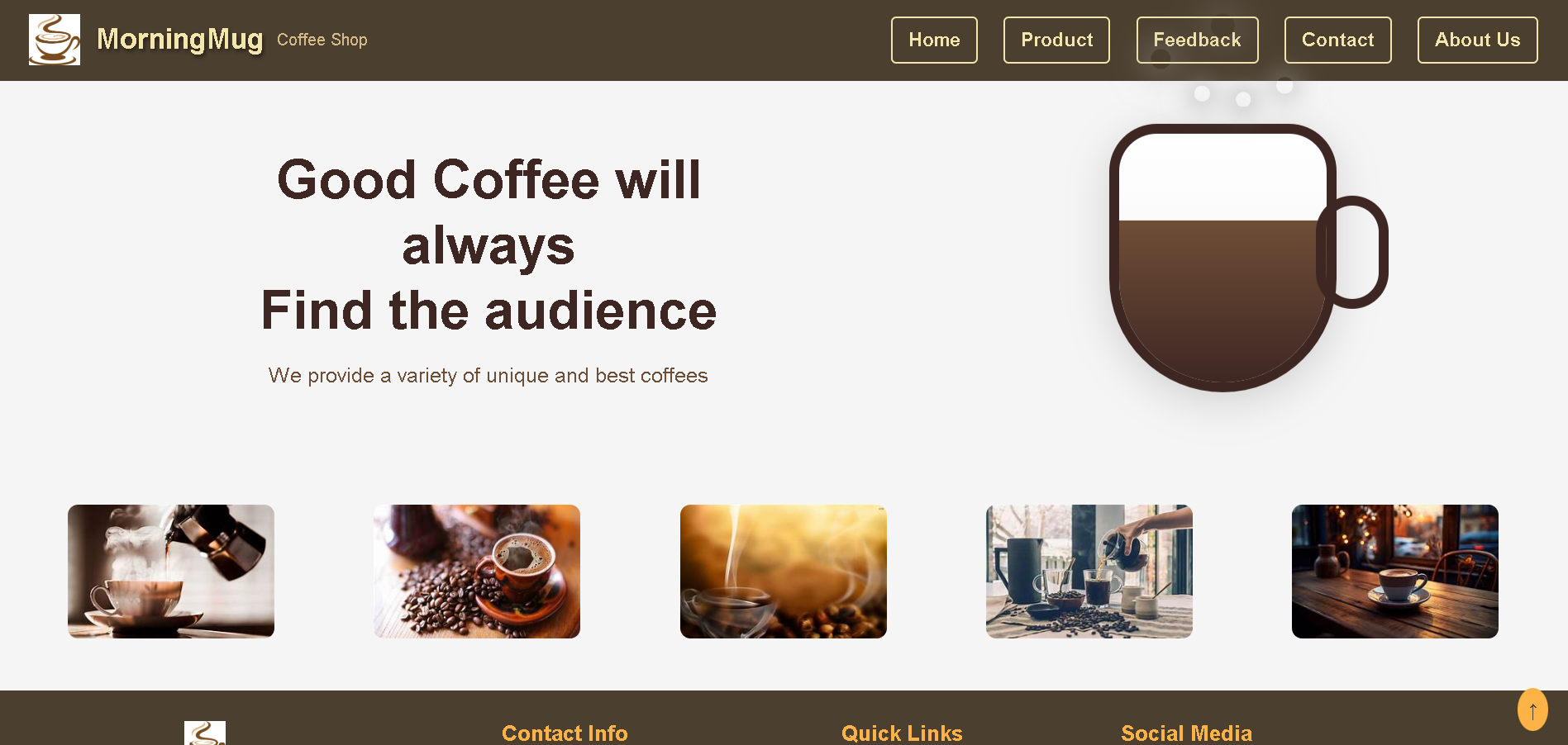 Cafe Landing Page